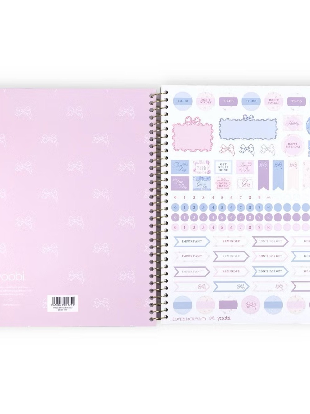 💙🎯 LoveShackFancy x Target - Yoobi Weekly Planner Whisper Blue - Picture 5 of 7